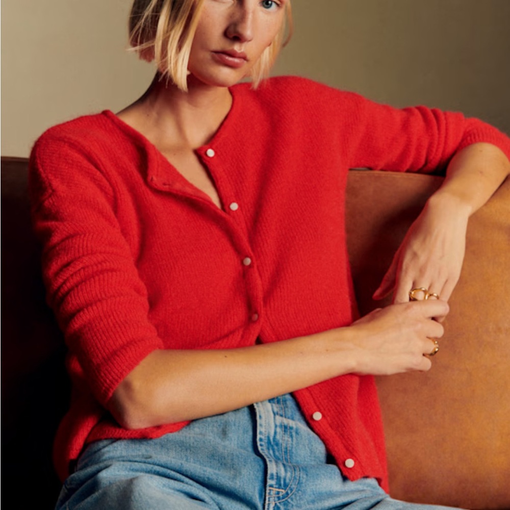 Sezane Gaspard Cardigan Red, XS